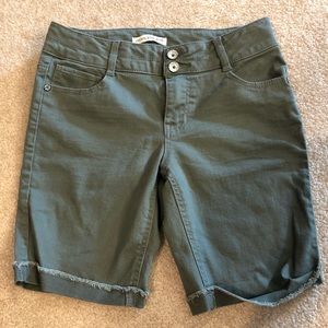 Olive Green Jean Shorts